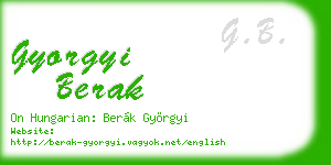 gyorgyi berak business card